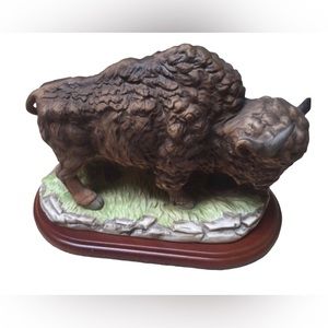 Buffalo Porcelain Figurine Statue Andrea Sadek western figure accent animal